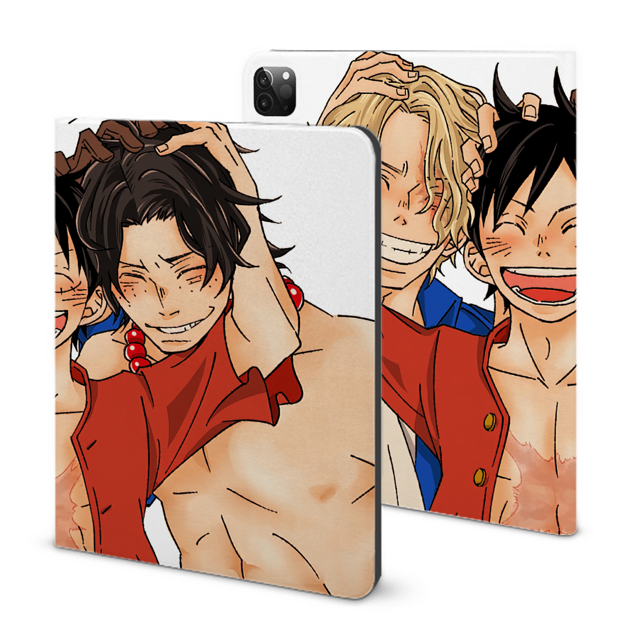 （画像用） ワンピース ONE PIECE IPadケース ペンホルダー付き ブックスタイルデザイン